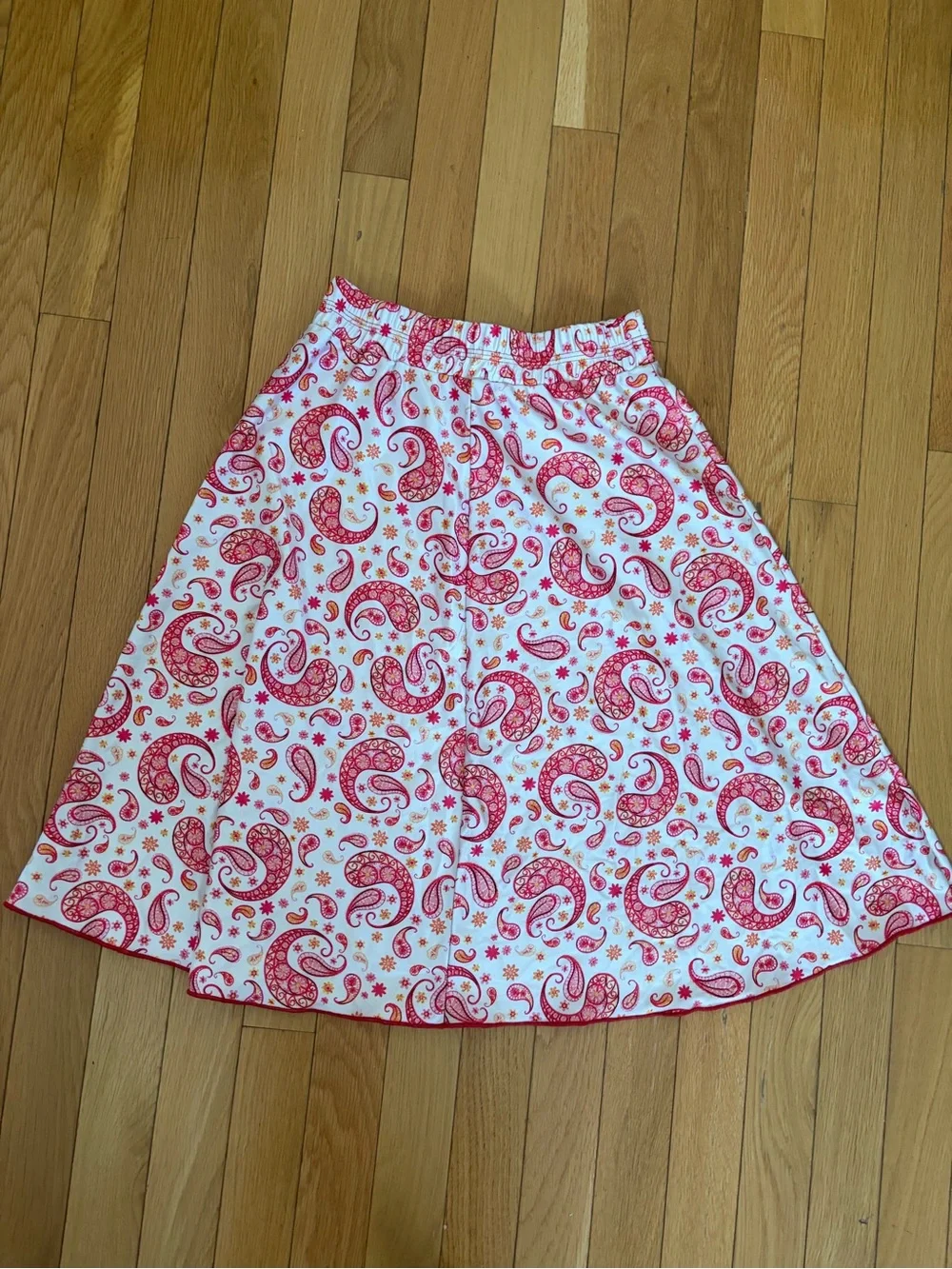 Undercover White swim Skirt with Pink Paisley Print for teen girl